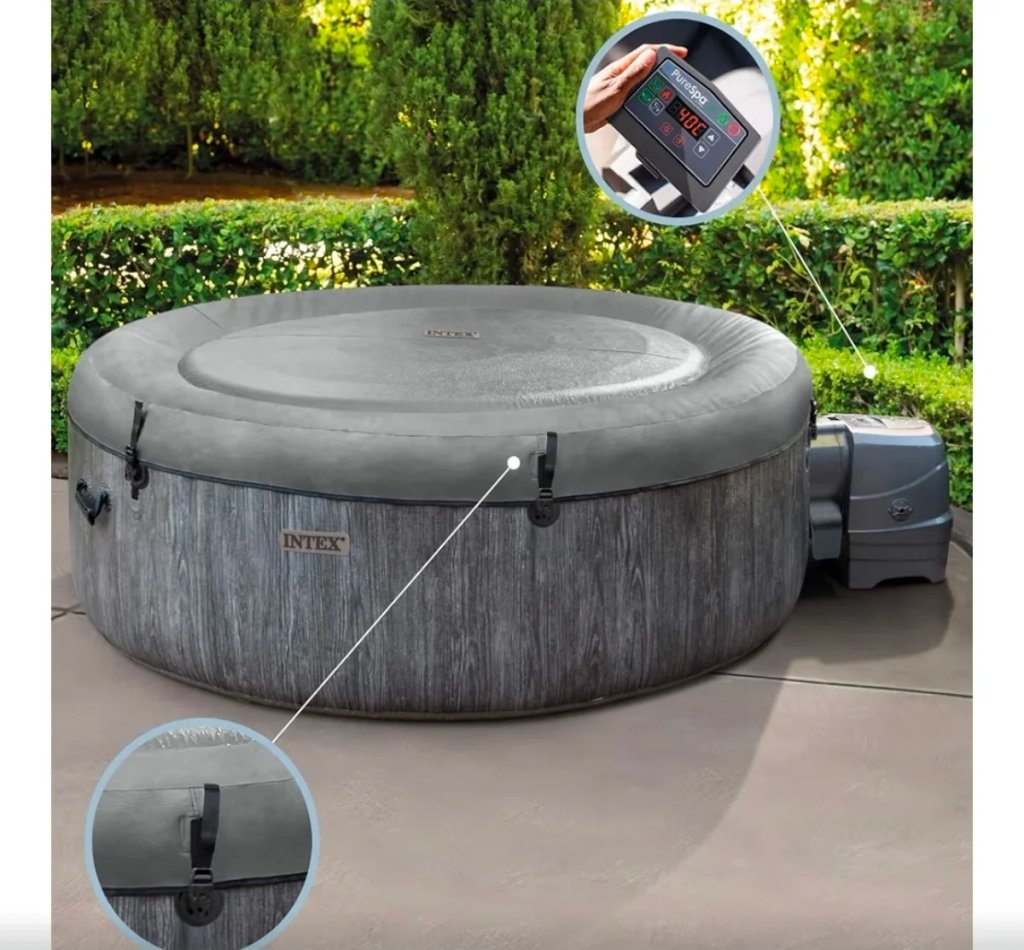 Intex Greywood Deluxe oppustelig spa til 4 personer