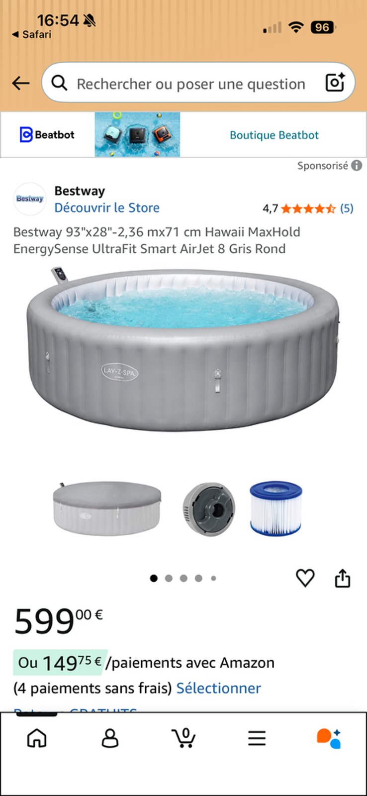 Bestway jakuzzi, 6-8 szemelyes
