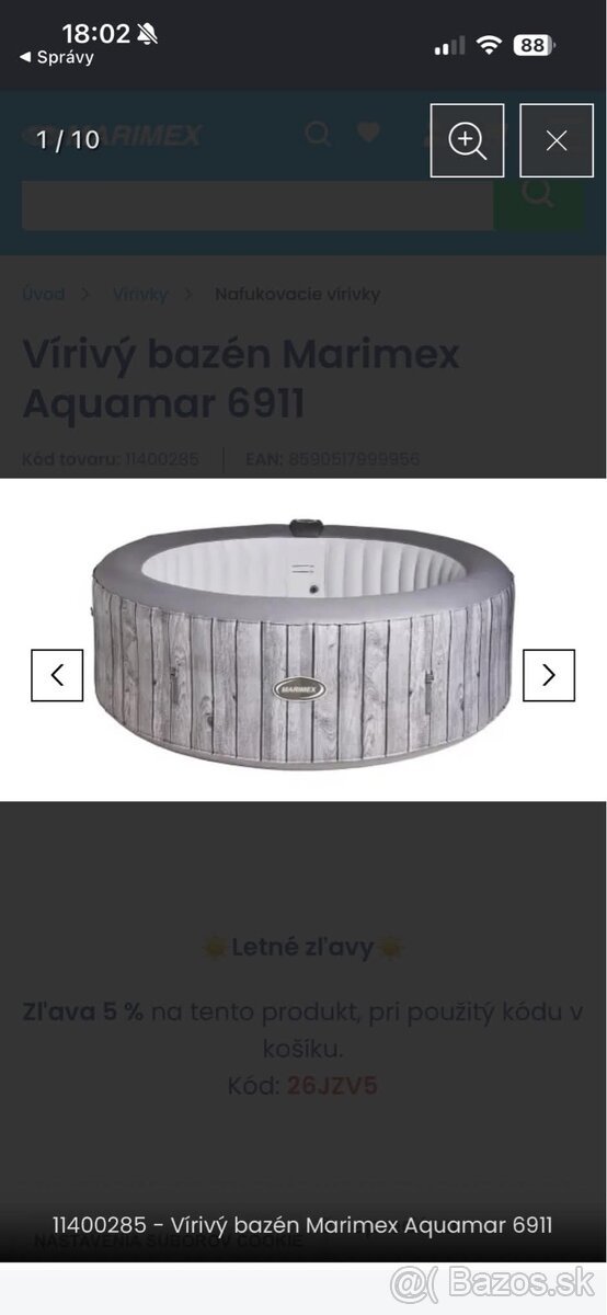 Marimex Aquamar mobil jakuzzi, 6 fős